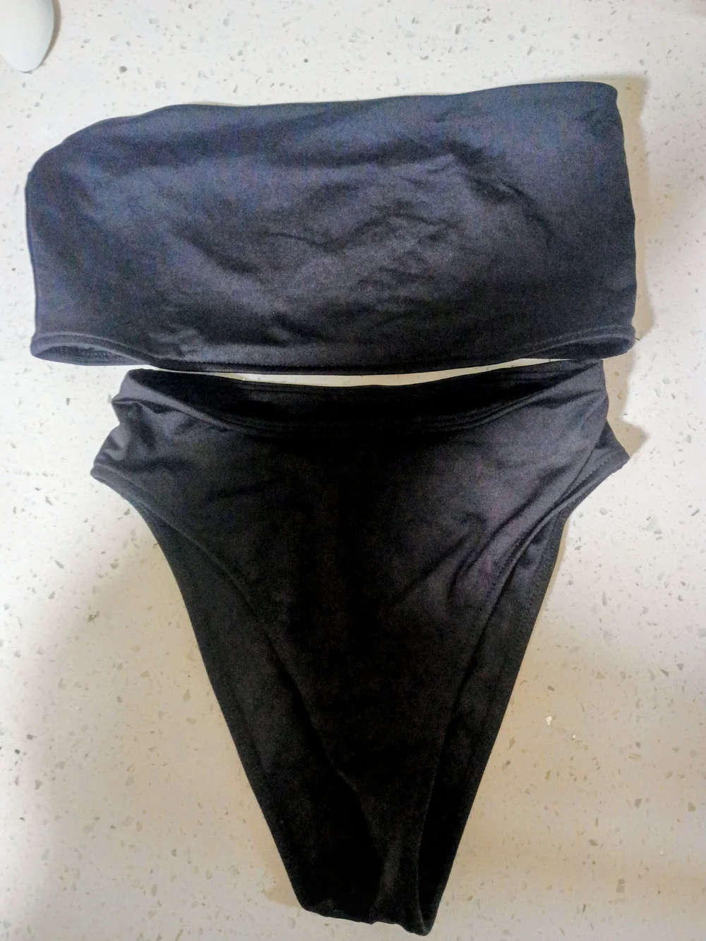 Frankie's Bikinis Black Strapless Bikini Set - Two-Piece Swimwear
